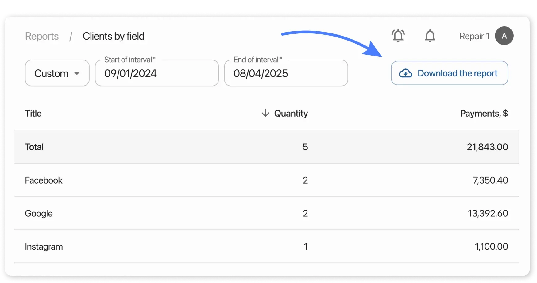 How to download the report