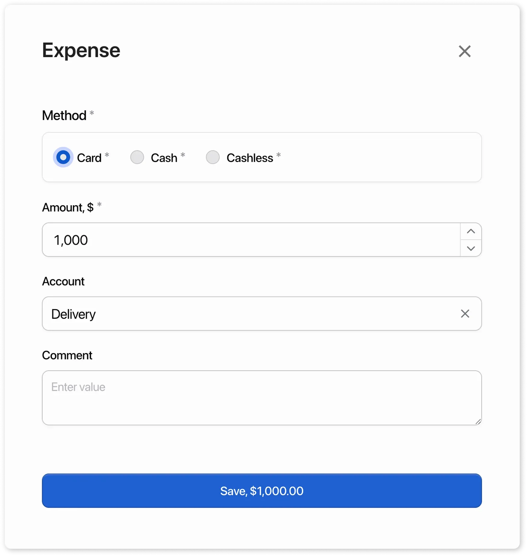 Create expense
